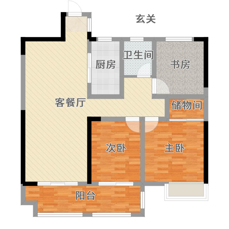 安徽 滁州 珑熙庄园 3室2厅1卫1厨 110㎡